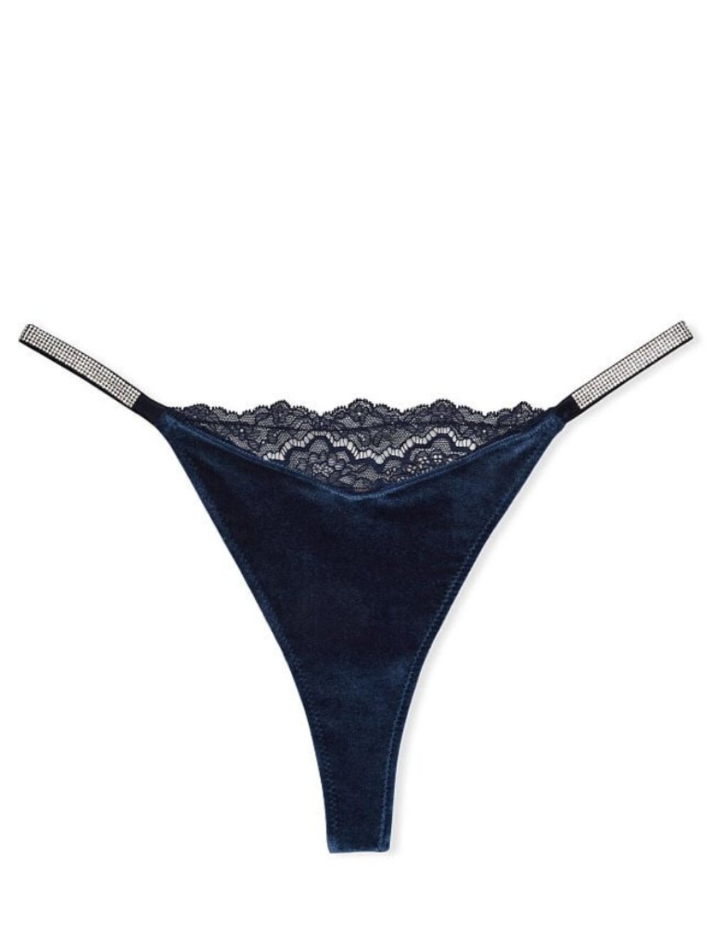 Victorias Secret Dream Angels Shine Strap Velvet Thong (L) NWT